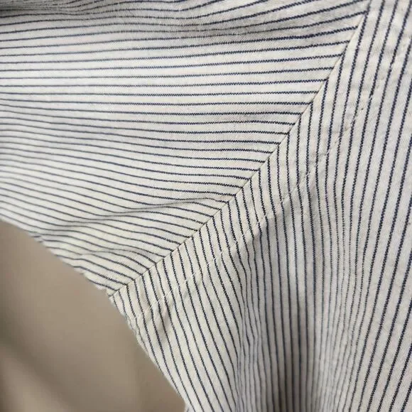 Taylor Stitch Long Sleeve Handmade Striped Single Pocket Button Down Shirt 44 - Picture 6 of 6